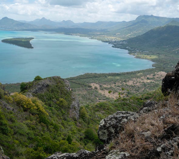 Hiking route to Le Morne Trabant mountain is very famous.